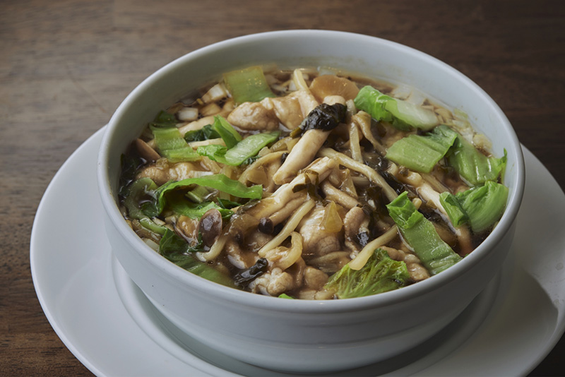 豚肉、筍、高菜汁そば