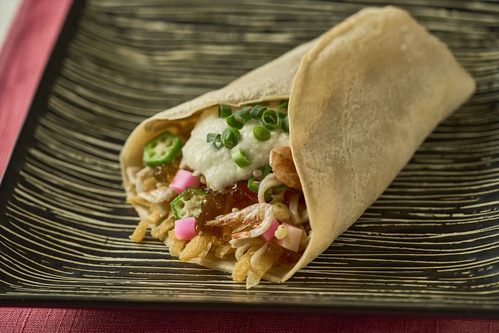 ネバトロお蕎麦の年越しクレープ　～家族みんなで良いお年を～（群馬県立新田暁高等学校　生活系列チーム２Bさんの作品）