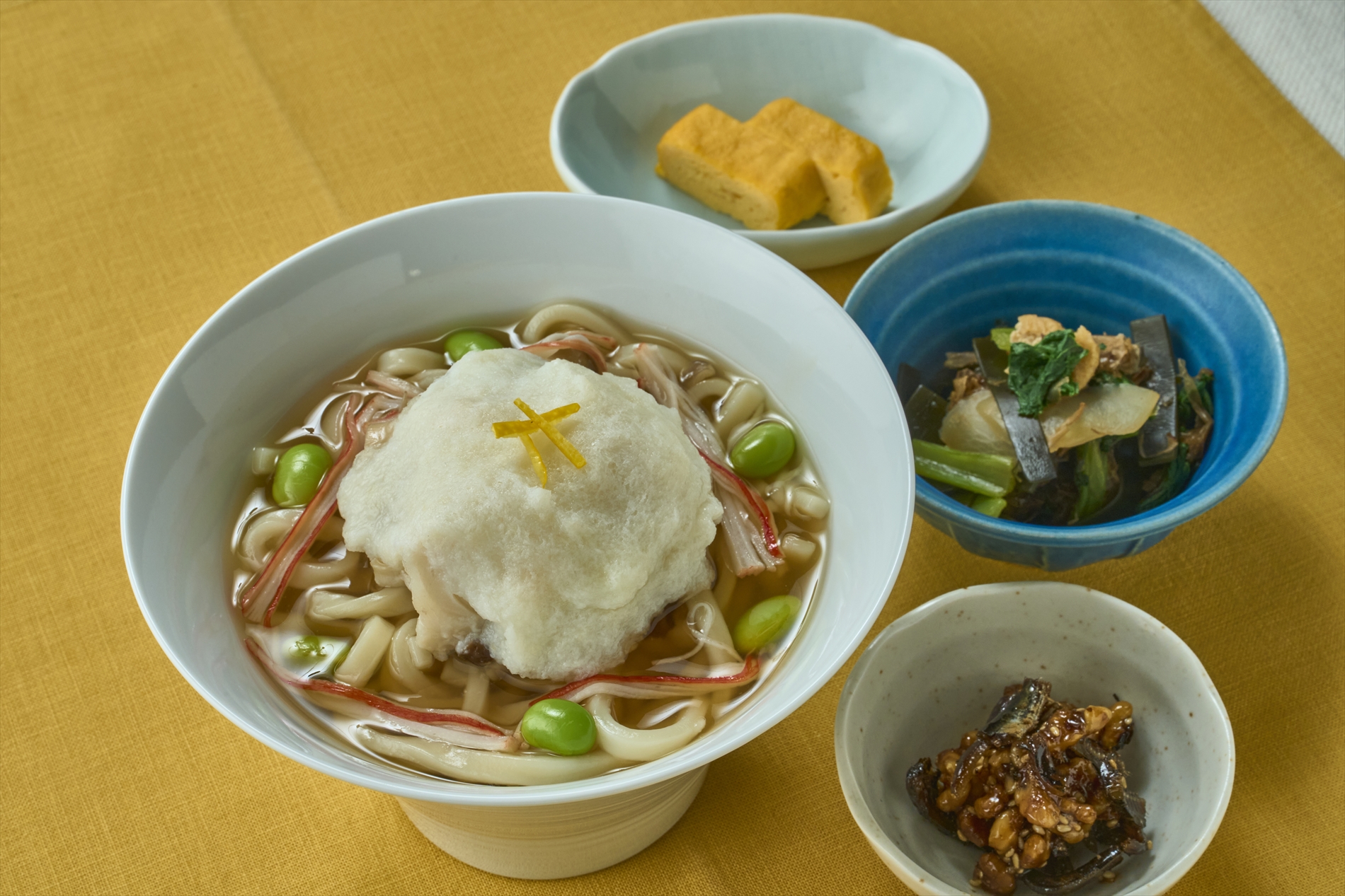 5種のだし香る、魚介ときのこのかぶら蒸しうどん～無駄なく美味しくＳＤＧｓ～（群馬県立新田暁高等学校　系列研究チームABさん作品）