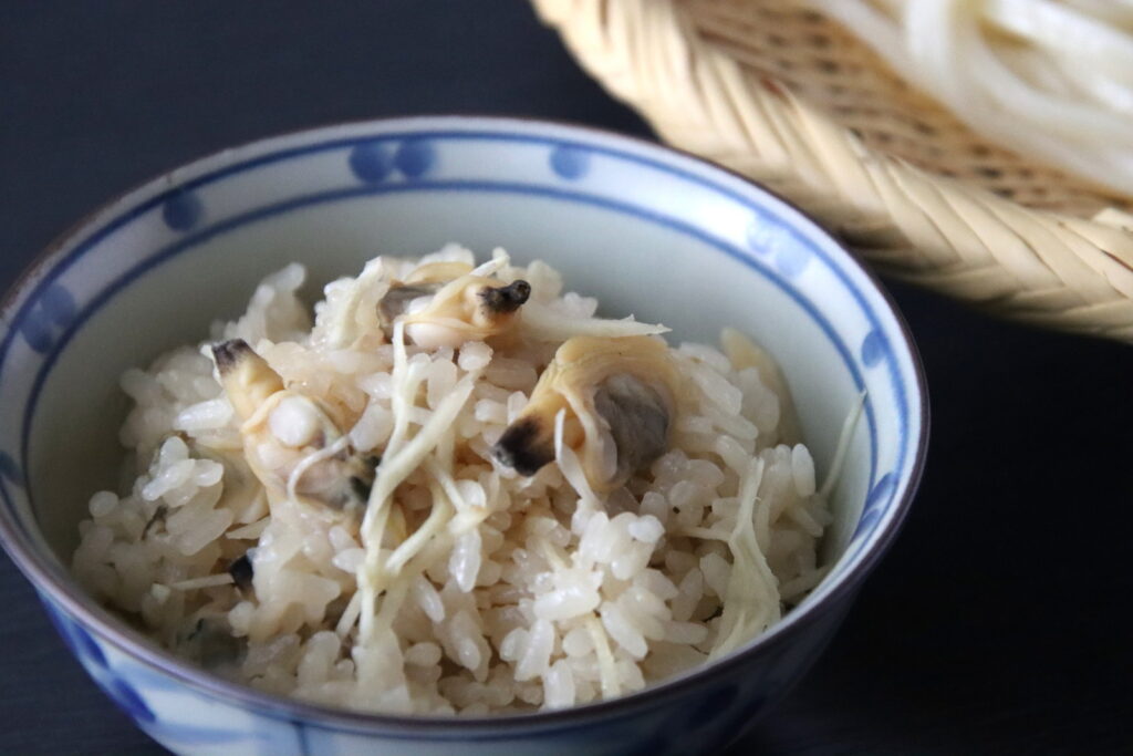 新生姜とアサリの炊き込みご飯