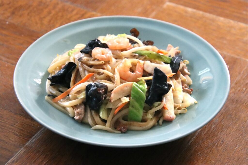 長崎ちゃんぽん風焼きうどん